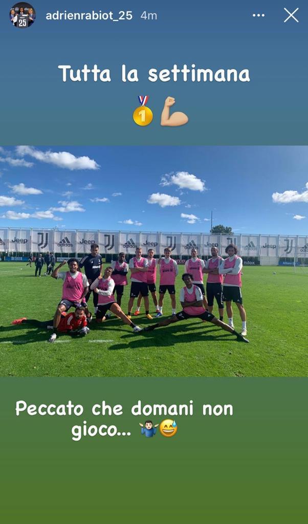 Rabiot ci scherza su: «Tutta la settimana così, ma domani non gioco...» - FOTO 39 WhatsApp Image 2020 10 03 at 15.36.17