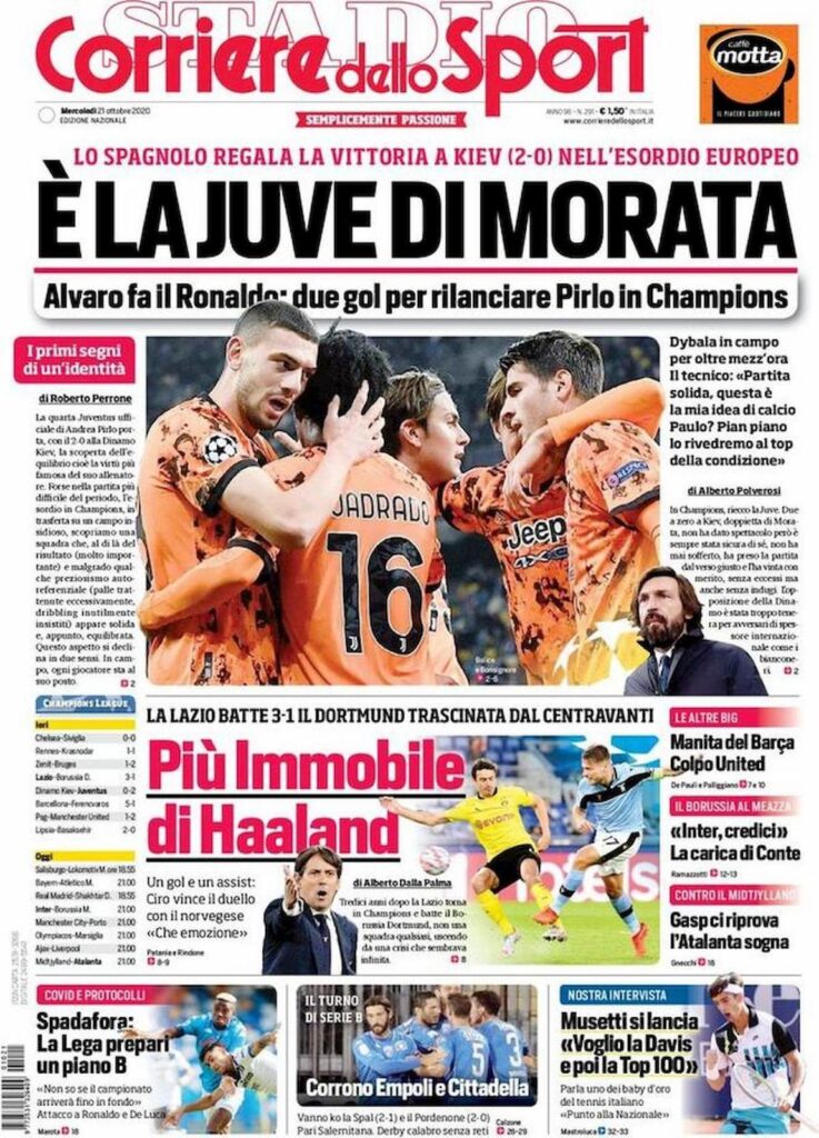 Rassegna stampa Juve: prime pagine quotidiani sportivi - 21 ottobre 2020 44 WhatsApp Image 2020 10 21 at 08.03.53