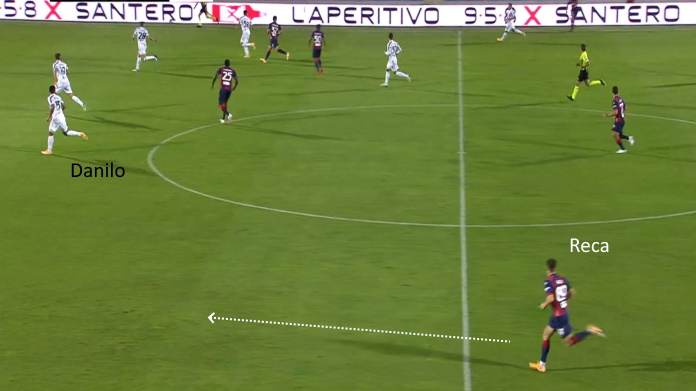 LAVAGNA TATTICA -La Juve soffre sul lato di Danilo e Chiesa, il pressing non funziona 44 crotone juve reca