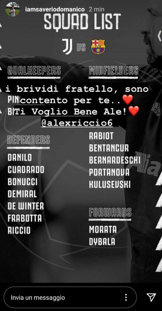 Juventus Youth: gioia in Champions League per Riccio e De Winter 52 domanico riccio