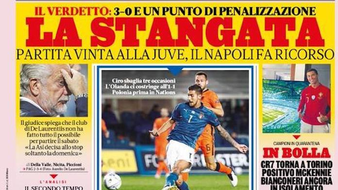 Rassegna stampa Juve: prime pagine quotidiani sportivi - 15 ottobre 2020 42 gazzetta 3