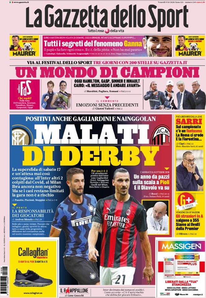Rassegna stampa Juve: prime pagine quotidiani sportivi - 9 ottobre 2020 45 la gazzetta dello sport 2020 10 09 5f7f982c5df3f