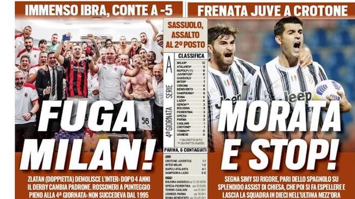 Rassegna stampa Juve: prime pagine quotidiani sportivi - 18 ottobre 2020 42 tuttosport 10