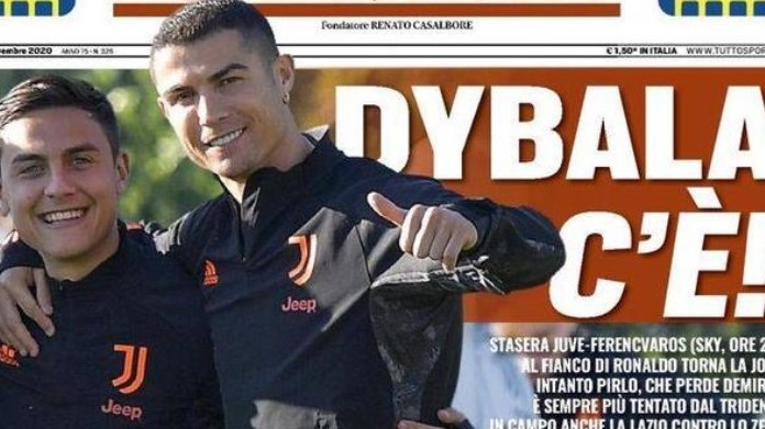 Rassegna stampa Juve: prime pagine quotidiani sportivi - 24 novembre 2020 42 Prima Pagina Tuttosport 24 novembre