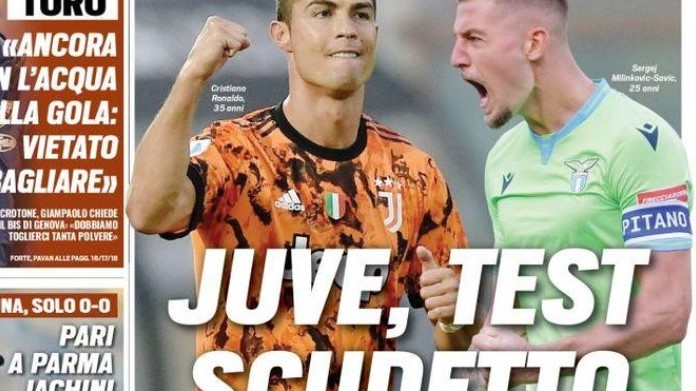 Rassegna stampa Juve: prime pagine quotidiani sportivi - 8 novembre 2020 42 Prima Pagina Tuttosport 8 novembre