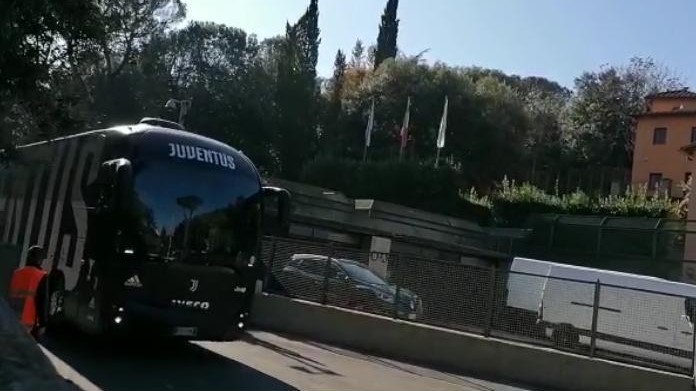 Pullman Juve: i bianconeri sono arrivati all'Olimpico - VIDEO 38 Pullman Juve Lazio