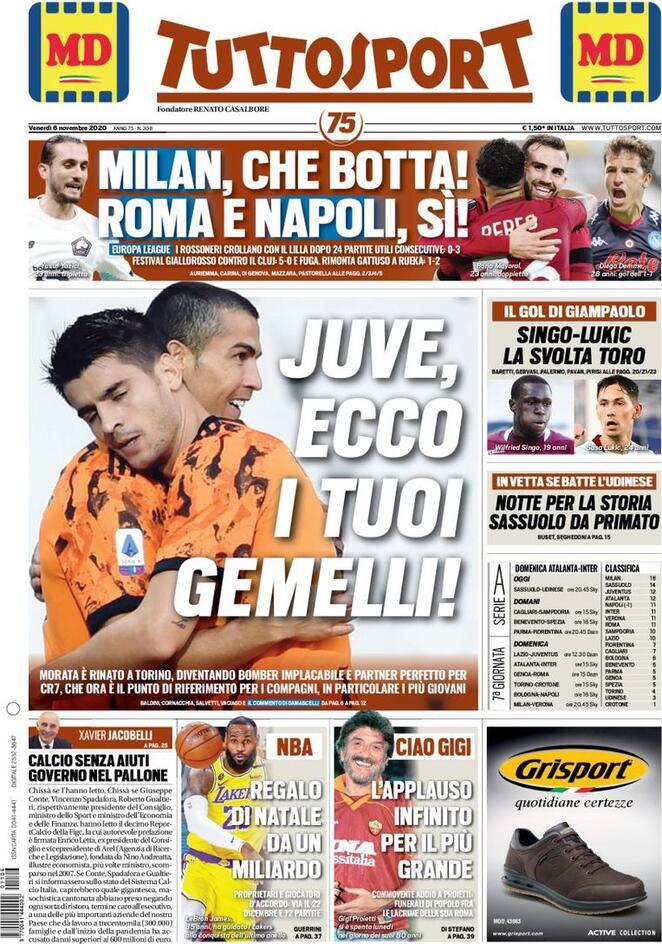 Rassegna stampa Juve: prime pagine quotidiani sportivi - 6 novembre 2020 43 WhatsApp Image 2020 11 06 at 07.27.14