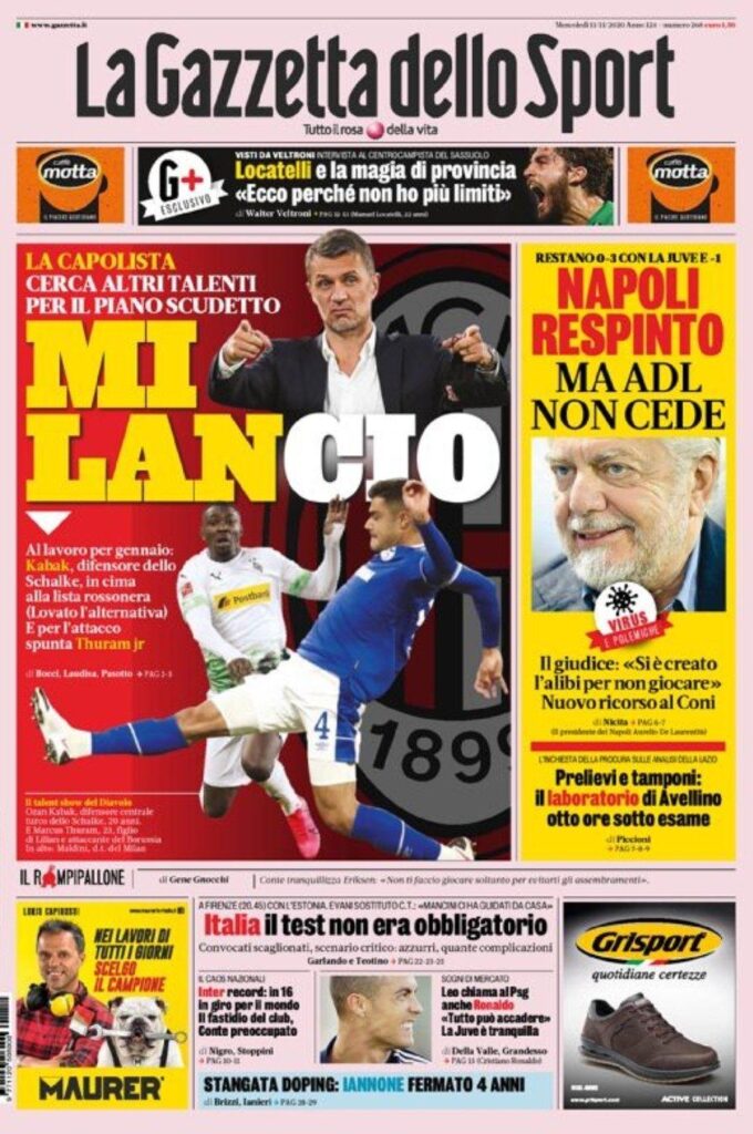 Rassegna stampa Juve: prime pagine quotidiani sportivi - 11 novembre 2020 44 WhatsApp Image 2020 11 11 at 07.52.13