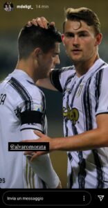De Ligt rincuora Morata: il gesto del difensore dopo la partita - FOTO 39 WhatsApp Image 2020 11 28 at 20.56.02