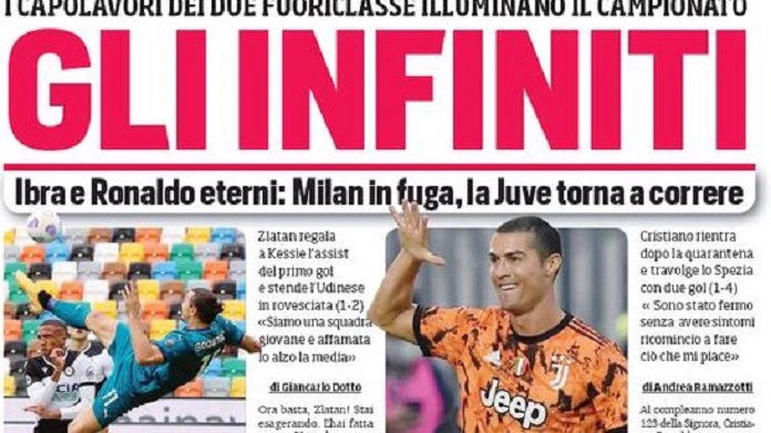 Rassegna stampa Juve: prime pagine quotidiani sportivi - 2 novembre 2020 42 corriere 1