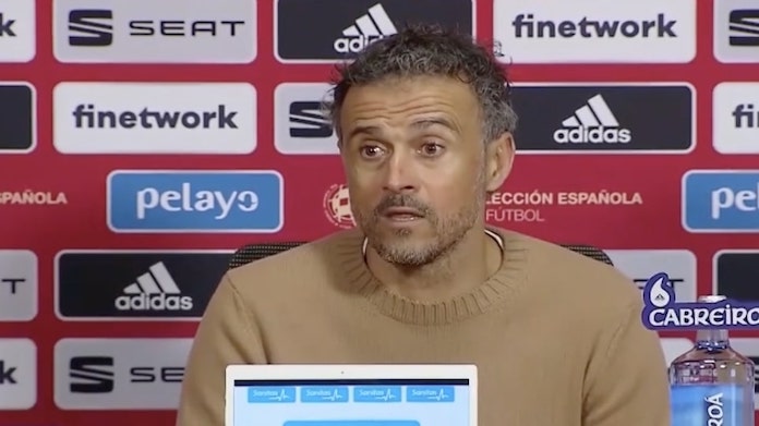 Luis Enrique difende Morata: «Continui a fare quello che sa. Lui e altri dieci» 36 luis enrique spagna conferenza
