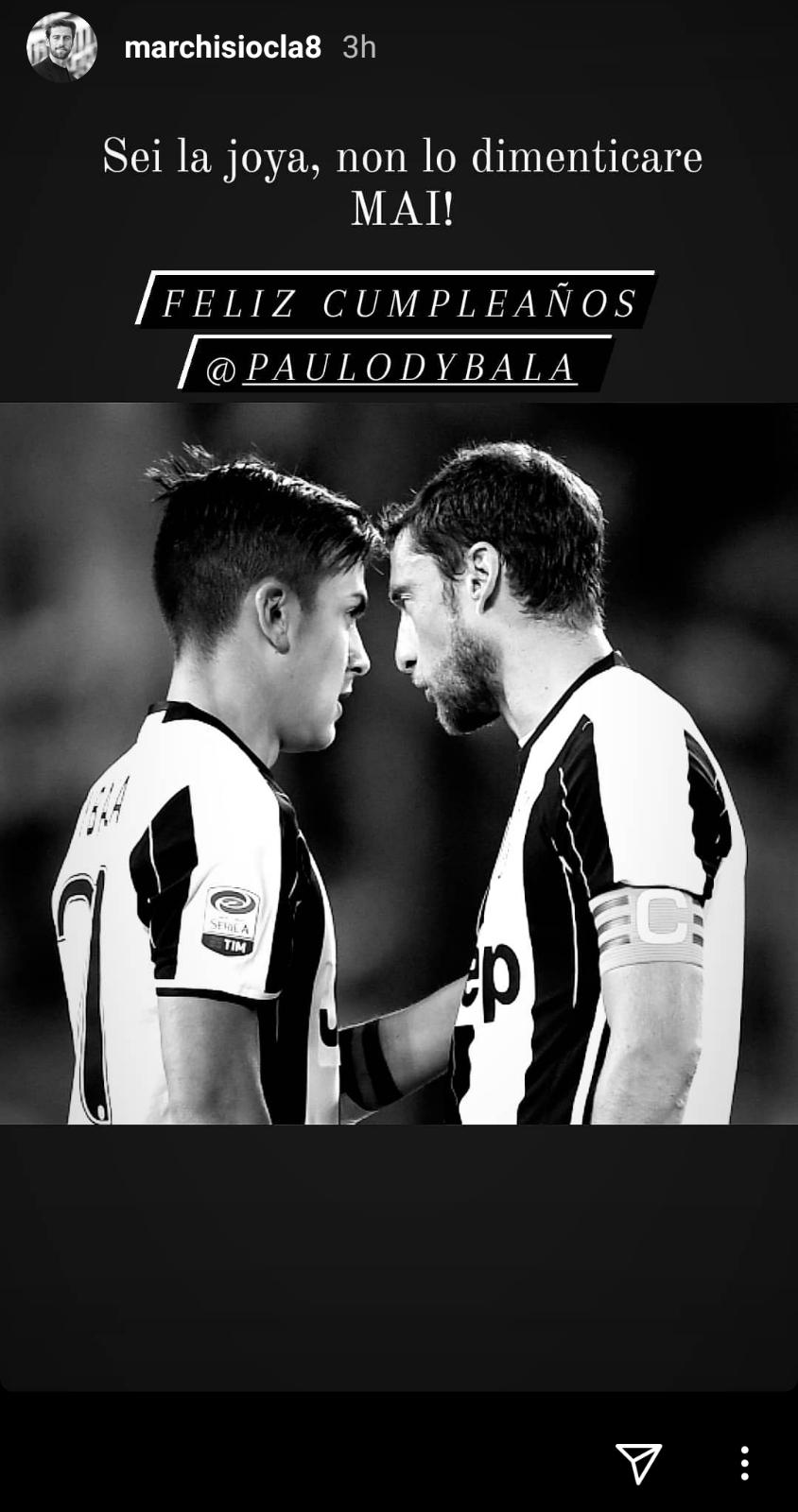 Marchisio, auguri speciali a Dybala: «Sei la Joya, non lo dimenticare» 39 marchisio dybala