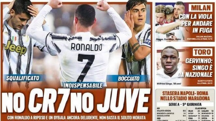Rassegna stampa Juve: prime pagine quotidiani sportivi - 29 novembre 2020 42 tuttosport 10