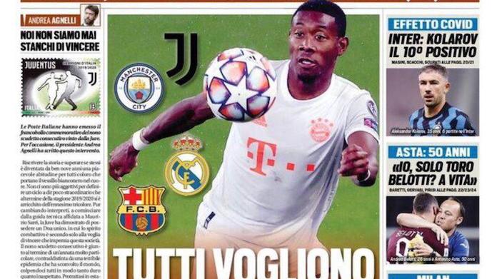 Rassegna stampa Juve: prime pagine quotidiani sportivi - 18 novembre 2020 42 tuttosport 8