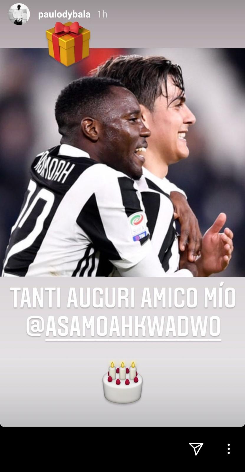 Dybala celebra Asamoah: il messaggio della Joya - FOTO 39 WhatsApp Image 2020 12 09 at 21.51.07