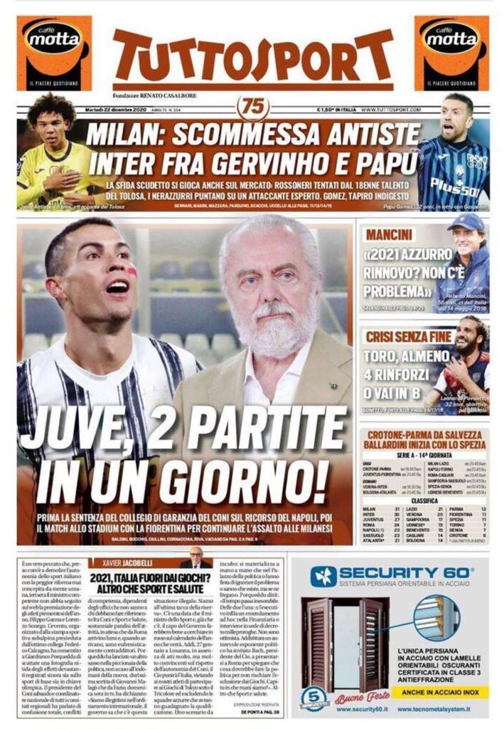 Rassegna stampa Juve: prime pagine quotidiani sportivi - 22 dicembre 2020 44 WhatsApp Image 2020 12 22 at 07.49.12