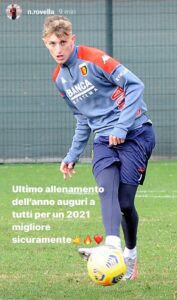 Rovella-Juve, il messaggio ai tifosi rossoblù: «Ultimo allenamento» - FOTO 39 WhatsApp Image 2020 12 31 at 17.41.47