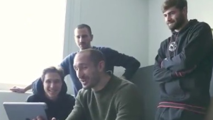 Juventus, videochiamata con i bambini del Regina Margherita - VIDEO 38 chiellini chiesa bonucci portanova