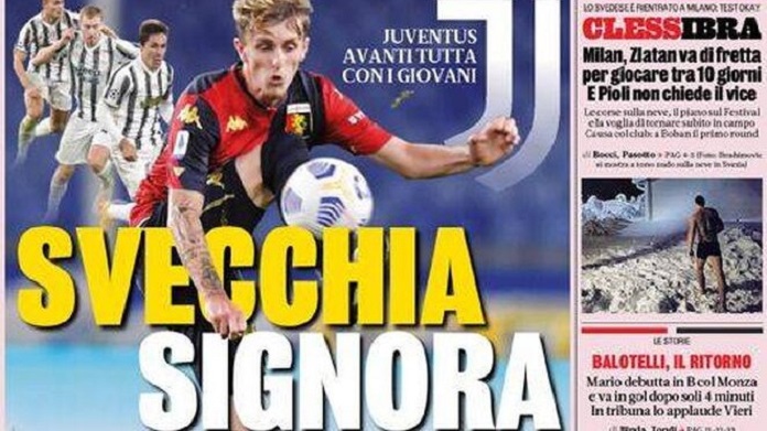Rassegna stampa Juve: prime pagine quotidiani sportivi - 31 dicembre 2020 42 gazzetta 12