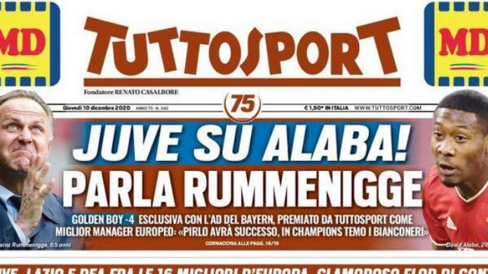 Rassegna stampa Juve: prime pagine quotidiani sportivi - 10 dicembre 2020 42 pp 5