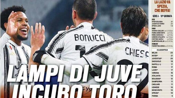 Rassegna stampa Juve: prime pagine quotidiani sportivi - 6 dicembre 2020 42 tuttosport 2