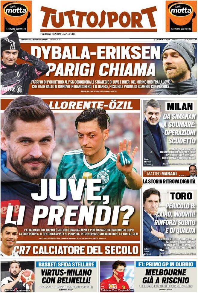 Rassegna stampa Juve: prime pagine quotidiani sportivi - 27 dicembre 2020 43 tuttosport 2020 12 27 5fe7c2fd3b3f6