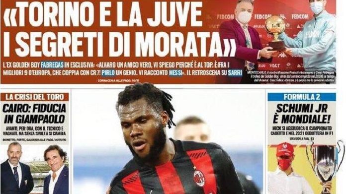 Rassegna stampa Juve: prime pagine quotidiani sportivi - 7 dicembre 2020 42 tuttosport 3