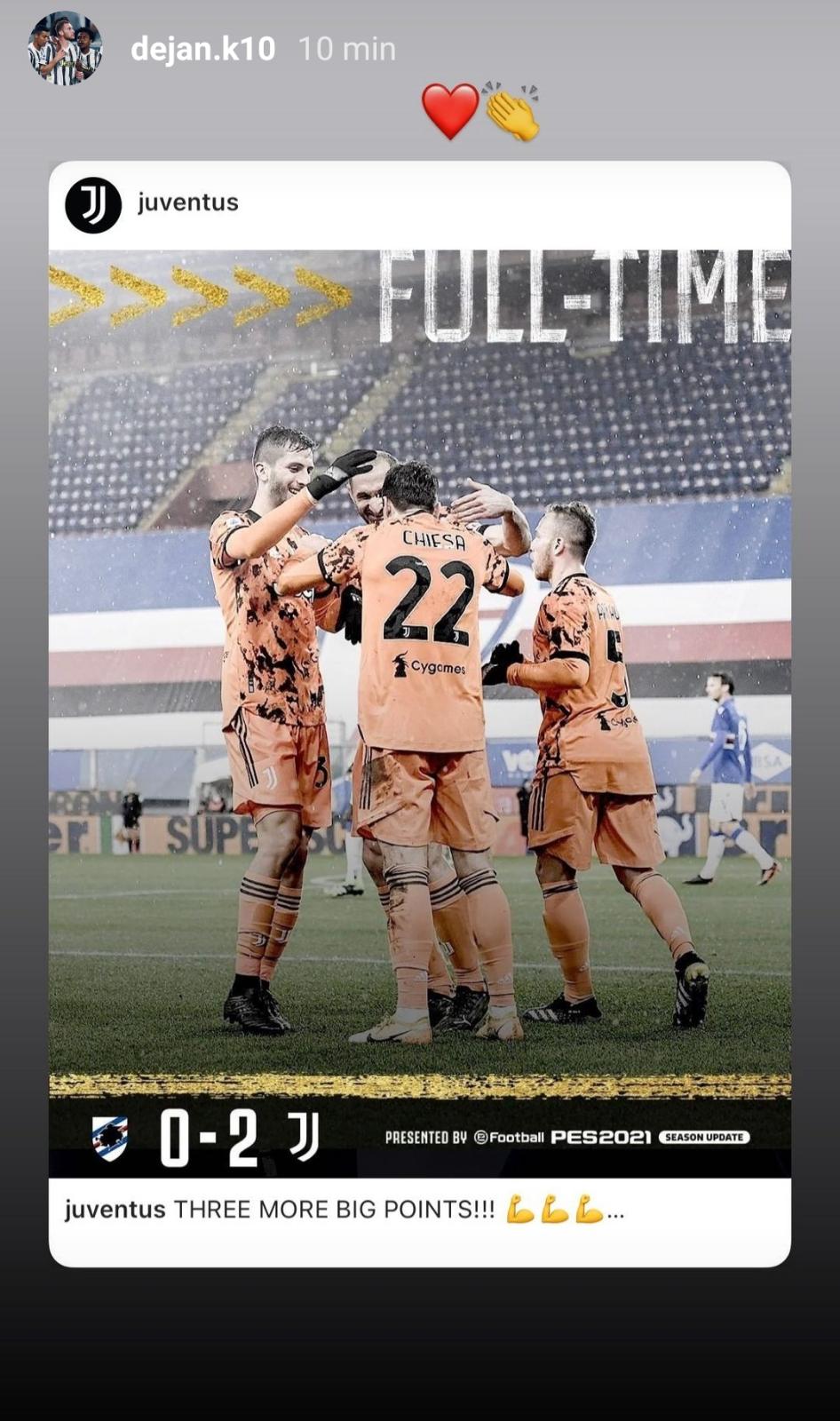 Kulusevski festeggia da casa: la reazione dopo Sampdoria-Juve - FOTO 39 WhatsApp Image 2021 01 30 at 20.11.39