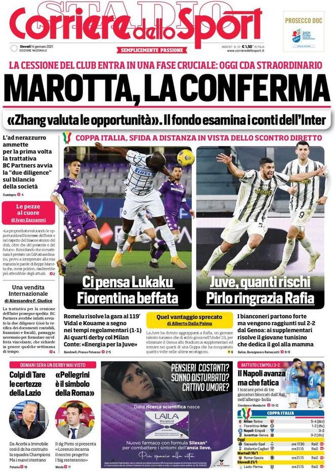 Rassegna stampa Juve: prime pagine quotidiani sportivi - 14 gennaio 2021 45 cds 4