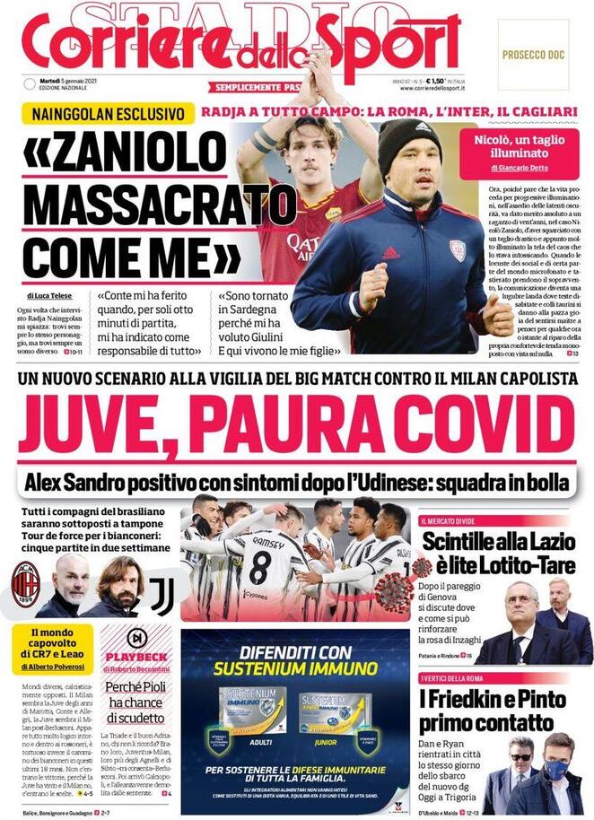 Rassegna stampa Juve: prime pagine quotidiani sportivi - 5 gennaio 2021 43 cds