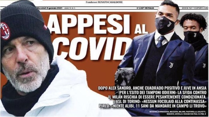 Rassegna stampa Juve: prime pagine quotidiani sportivi - 6 gennaio 2021 42 corriere prima