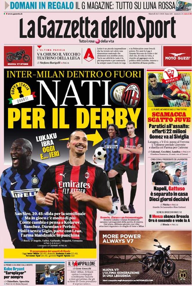 Rassegna stampa Juve: prime pagine quotidiani sportivi - 26 gennaio 2021 45 gds 7