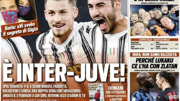 Rassegna stampa Juve: prime pagine quotidiani sportivi - 28 gennaio 2021 42 pp 7