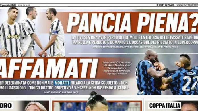 Rassegna stampa Juve: prime pagine quotidiani sportivi - 19 gennaio 2021 42 pp1