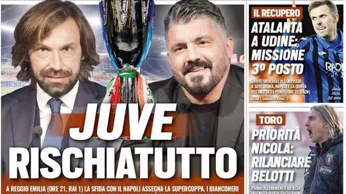 Rassegna stampa Juve: prime pagine quotidiani sportivi - 20 gennaio 2021 42 tuttosport 3