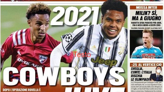 Rassegna stampa Juve: prime pagine quotidiani sportivi - 2 gennaio 2021 42 tuttosport