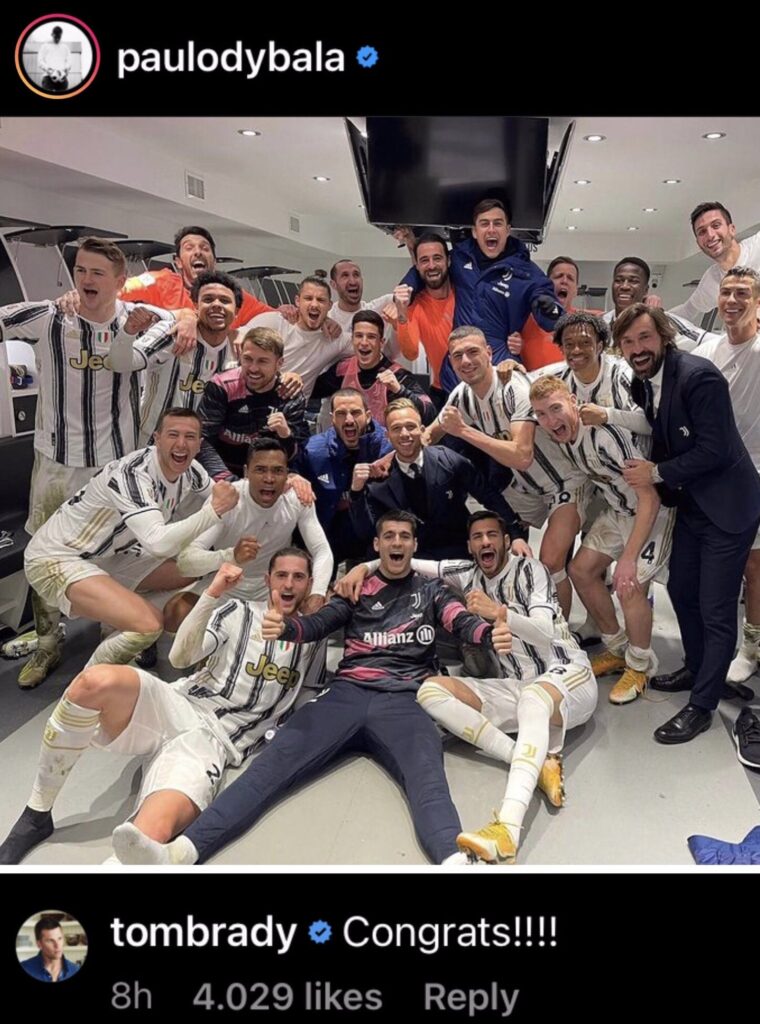 Coppa Italia, anche Tom Brady si congratula: commento a Dybala - FOTO 39 57fd8cea 6e74 48d0 889b fcea037279d8