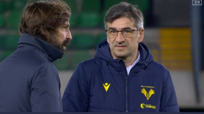Verona Juve, Pirlo e Juric a colloquio prima del fischio d'inizio - FOTO 36 Juric Pirlo