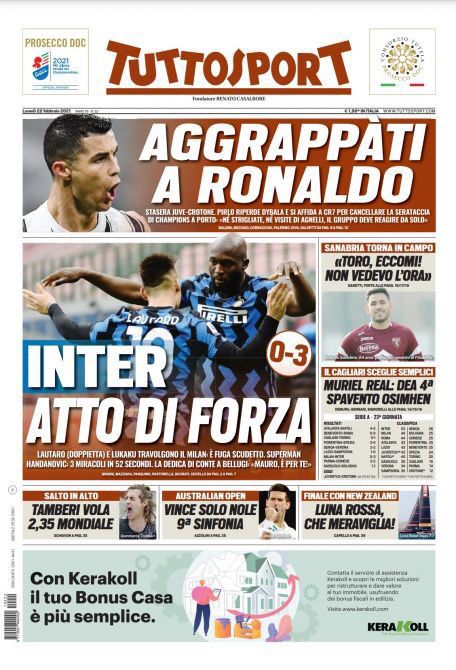 Rassegna stampa Juve: prime pagine quotidiani sportivi - 22 febbraio 2021 43 WhatsApp Image 2021 02 22 at 08.03.52