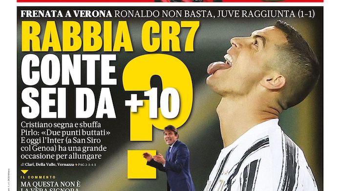 Rassegna stampa Juve: prime pagine quotidiani sportivi - 28 febbraio 2021 42 gazzetta dello sport 3