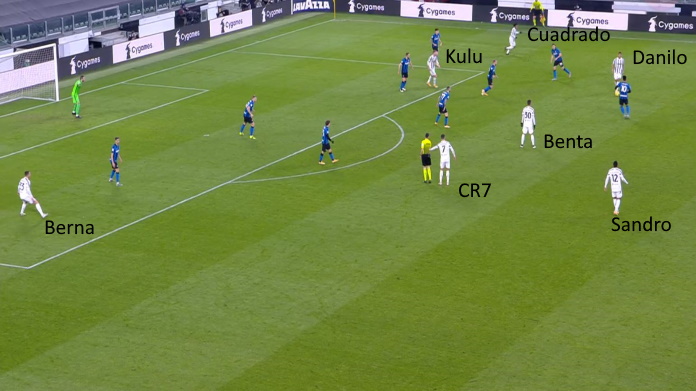 LAVAGNA TATTICA - Danilo e Alex Sandro in mezzo: come Pirlo ha sorpreso Conte 54 juve inter area vuota