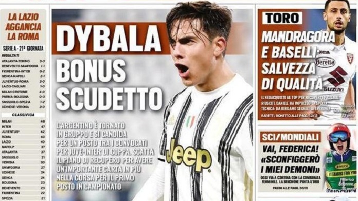 Rassegna stampa Juve: prime pagine quotidiani sportivi - 8 febbraio 2021 42 tuttosport 5