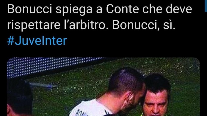 Juve Inter vista dall'altra parte: il tweet del tifoso avversario 36 tweet avversario