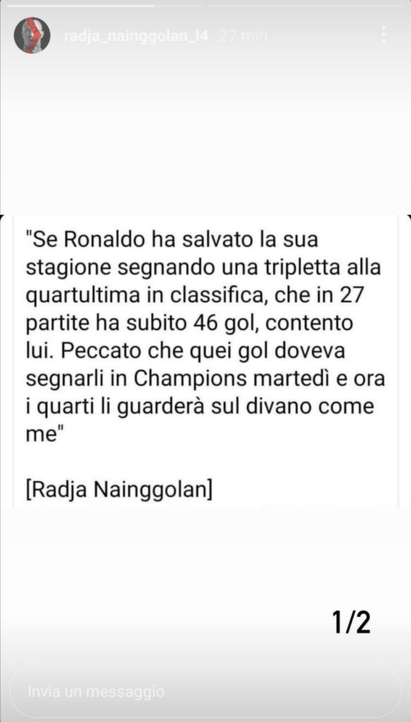 Dichiarazioni contro Ronaldo: duro sfogo social di Nainggolan - FOTO 37 65481000 e1be 4a89 abe8 bf7834146739