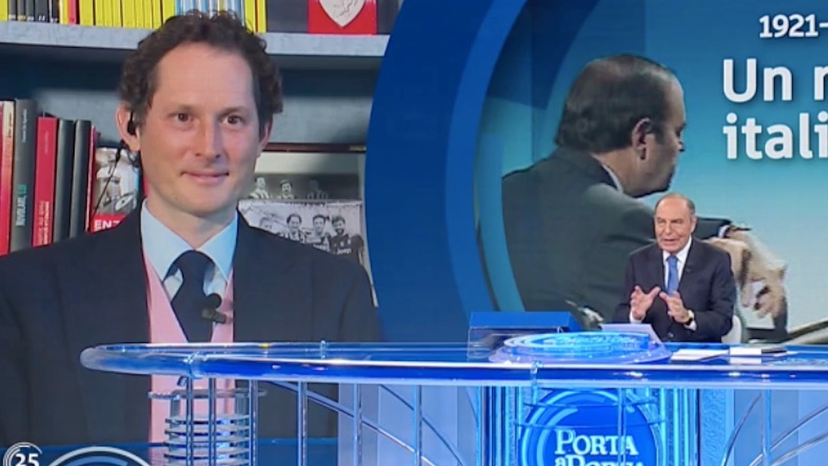 Vespa Elkann, siparietto a Porta a Porta: «Da juventino sono molto deluso...» 36 elkann vespa porta a porta