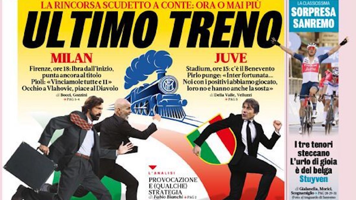 Rassegna stampa Juve: prime pagine quotidiani sportivi - 21 marzo 2021 42 gazzetta dello sport 2
