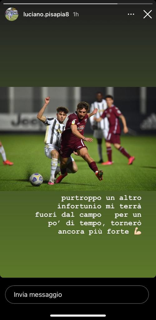 Infortunio Pisapia: le condizioni del centrocampista della Juve Primavera 39 pisapia