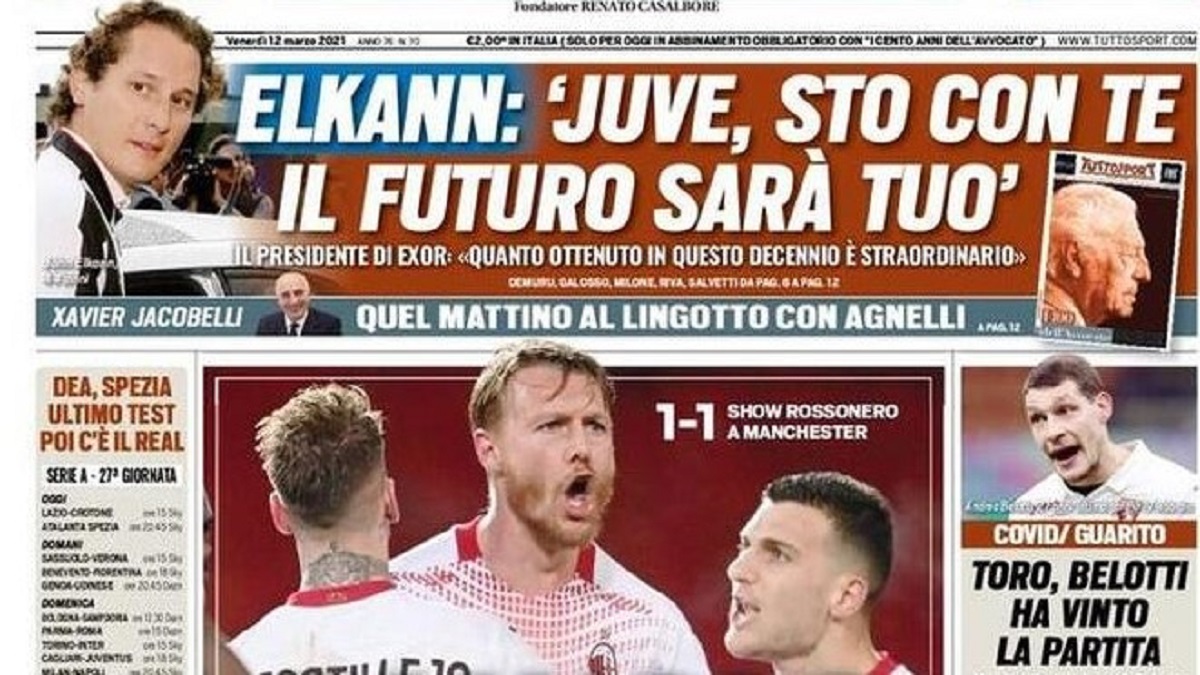 Rassegna stampa Juve: prime pagine quotidiani sportivi - 12 marzo 2021 42 tuttosport 8