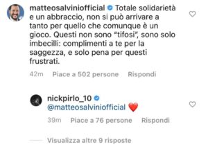 Salvini, solidarietà a Pirlo Jr: «Questi non sono tifosi» - FOTO 37 Salvini