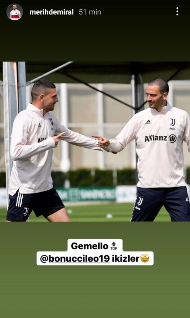 Demiral accoglie Bonucci alla Continassa: «Gemello» - FOTO 39 WhatsApp Image 2021 04 14 at 19.53.34